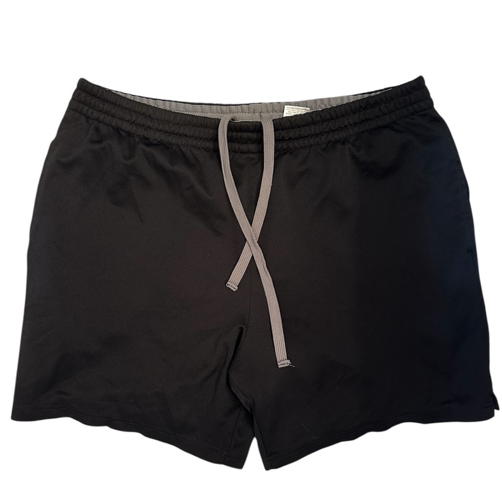 Athletic Works Black Athletic Shorts with Elastic Waistband